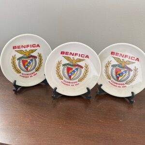 Benfica White Ceramic Plates Set